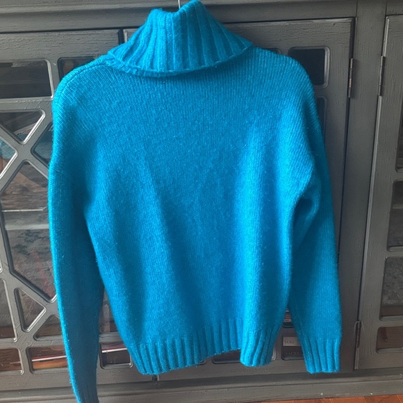 LOFT Bright Blue Turtleneck Sweater - Picture 3 of 5